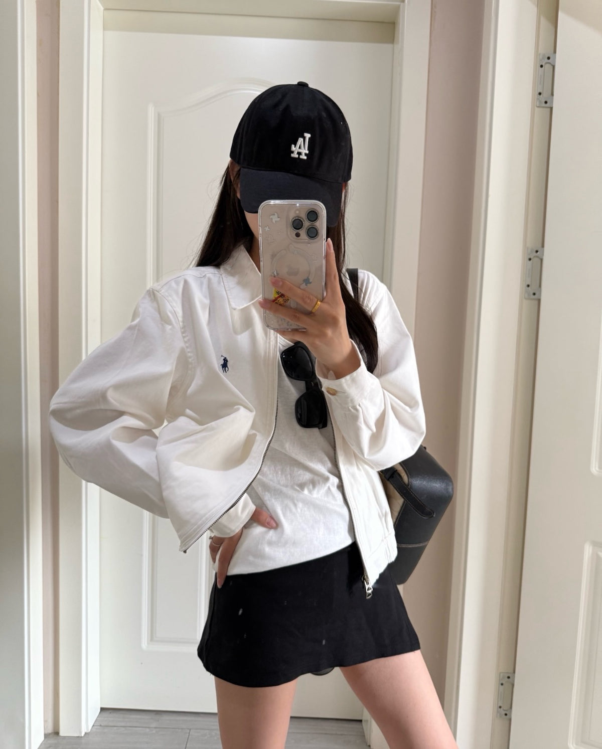 zb / 랄프 로렌 자수 지퍼 아우터