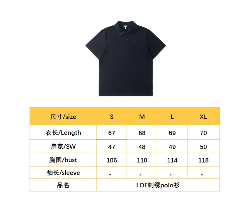 BVG / 로에베 자수 반팔 폴로셔츠