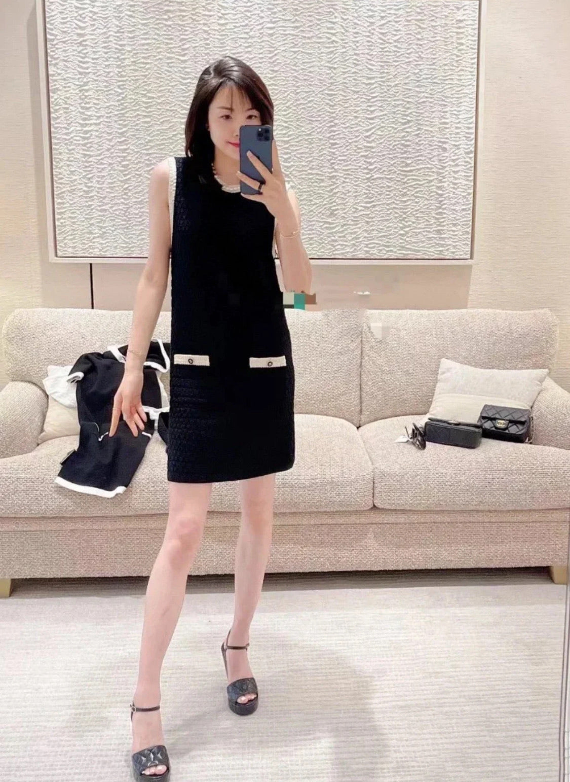 타지아 / 샤넬 24p 콘트라스트 컬러 드레스