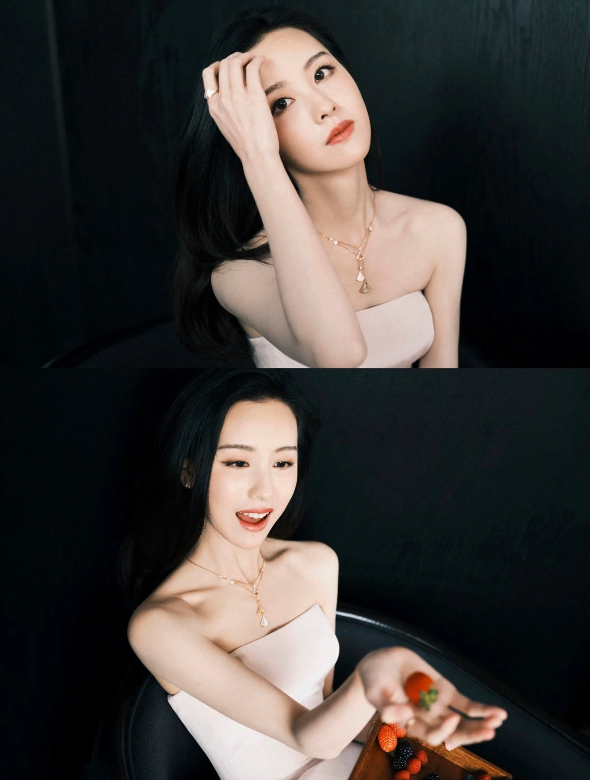 보스 악세사리 / 𝐵𝑉𝐿𝐺𝐴𝑅𝐼 여성 부채 목걸이