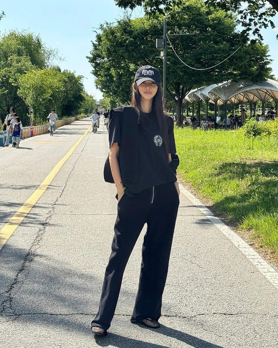 BVG / 크롬하츠 크로스 플라워 프린트 포켓 반팔 티
