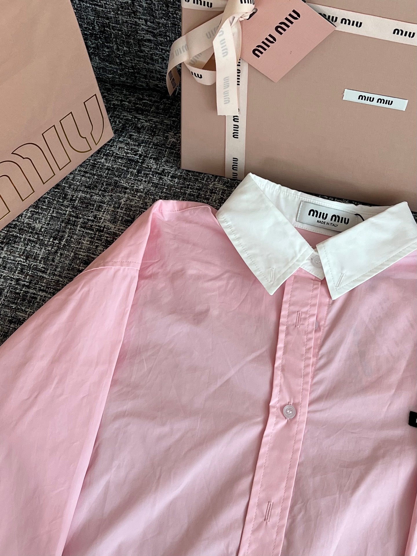 Timo / Miu Miu Peter Pan Collar Short-Sleeved Shirt