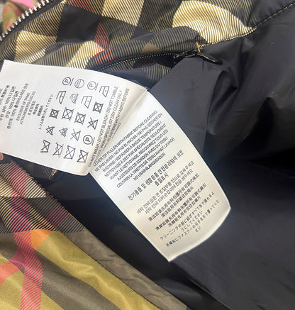 대리석 / 버버리 픽셀 체크 나일론 후드 자켓 아카이브 베이지