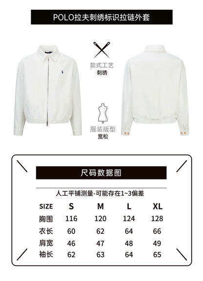 zb / 랄프 로렌  자수 지퍼 아우터