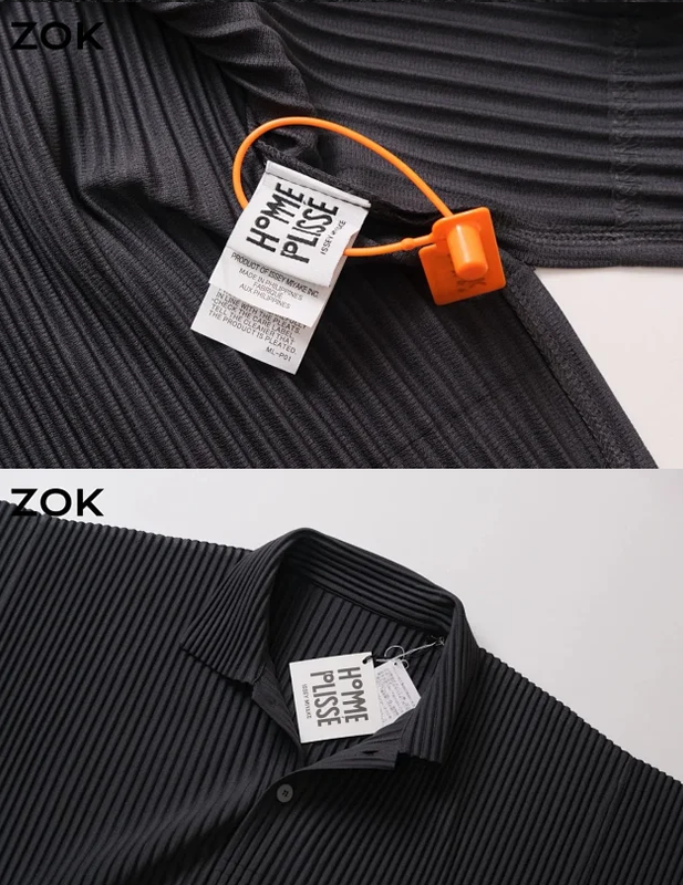 ZOK / 이세이미야케 반팔 단추 폴로 셔츠