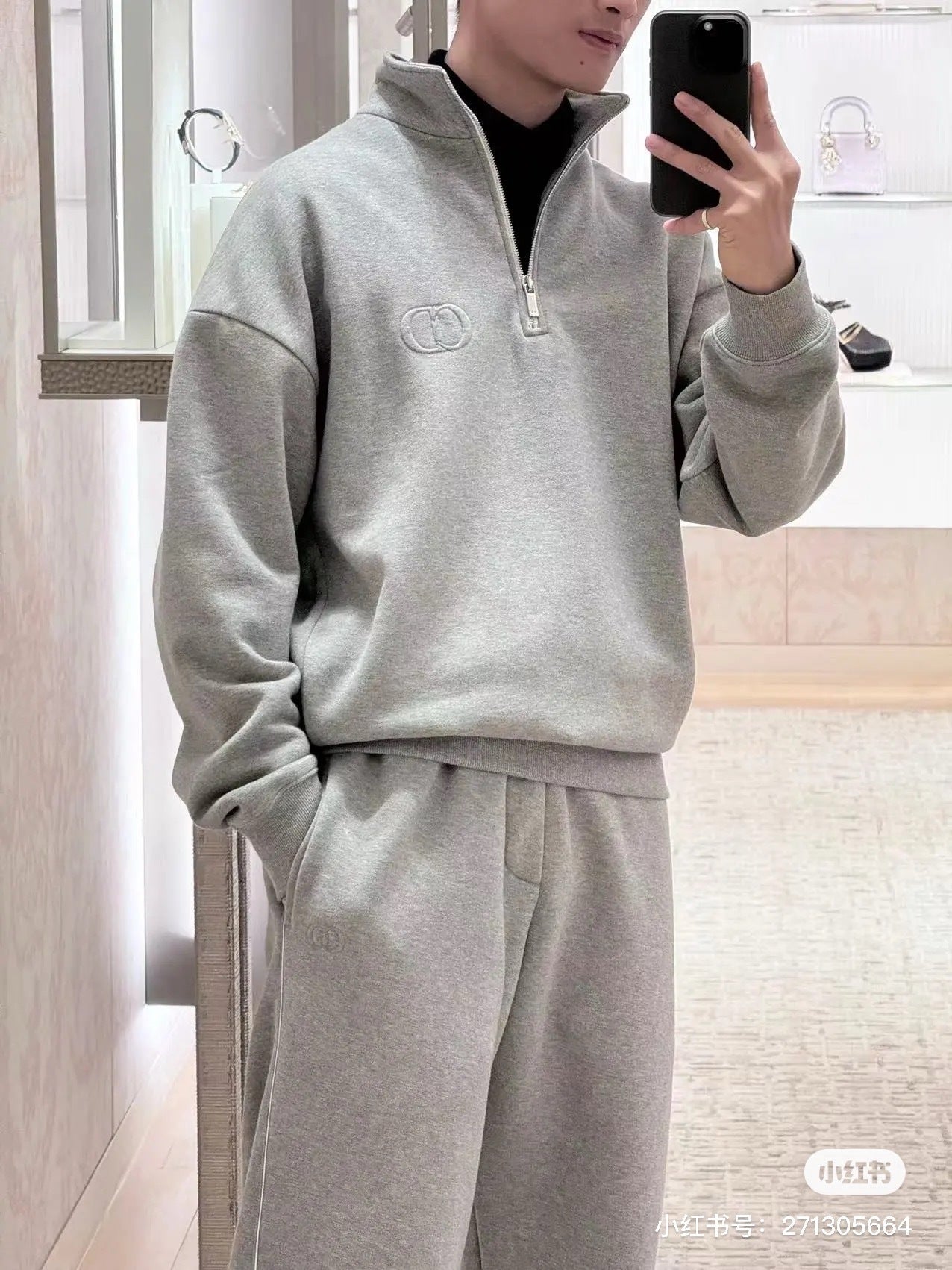 대리석 / 디올 반지퍼 맨투맨