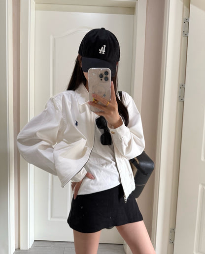 zb / 랄프 로렌  자수 지퍼 아우터