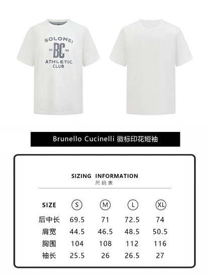 주말QZ / 브루넬로 쿠치넬리 레터링 프린트 반팔 티셔츠