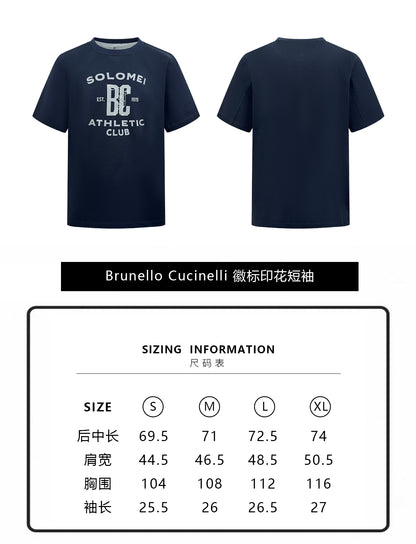 주말QZ / 브루넬로 쿠치넬리 레터링 프린트 반팔 티셔츠