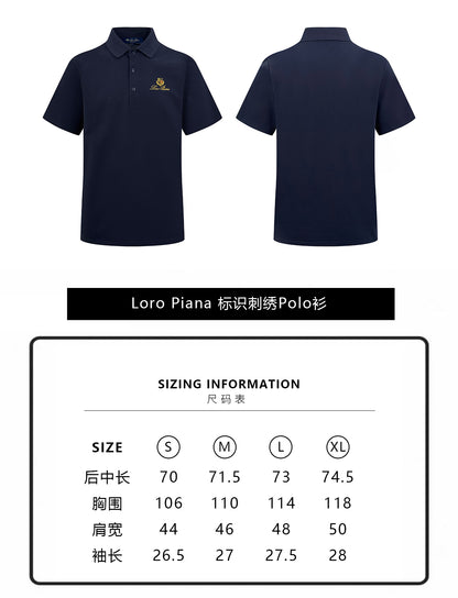 주말QZ / 로로피아나 자수 폴로 반팔 티셔츠