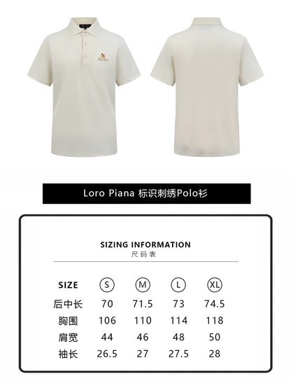 주말QZ / 로로피아나 자수 폴로 반팔 티셔츠