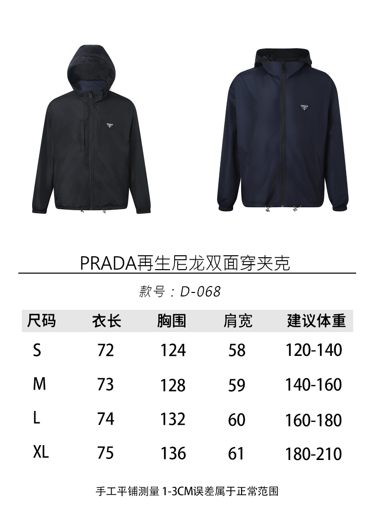 주말QZ / 프라다 리사이클 나일론 양면 착용 자켓