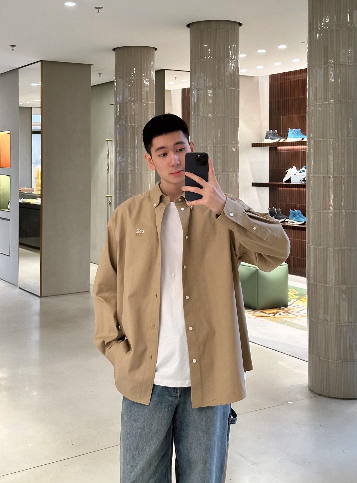 주말QZ / 로에베 긴팔 자수 셔츠