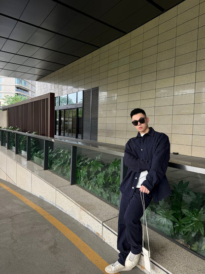 주말QZ / 디올 코튼 자카드 로고 패턴 메탈 버튼 데님 팬츠