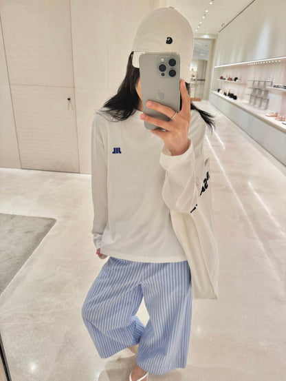 주말QZ / 질샌더 자수 긴팔 티셔츠