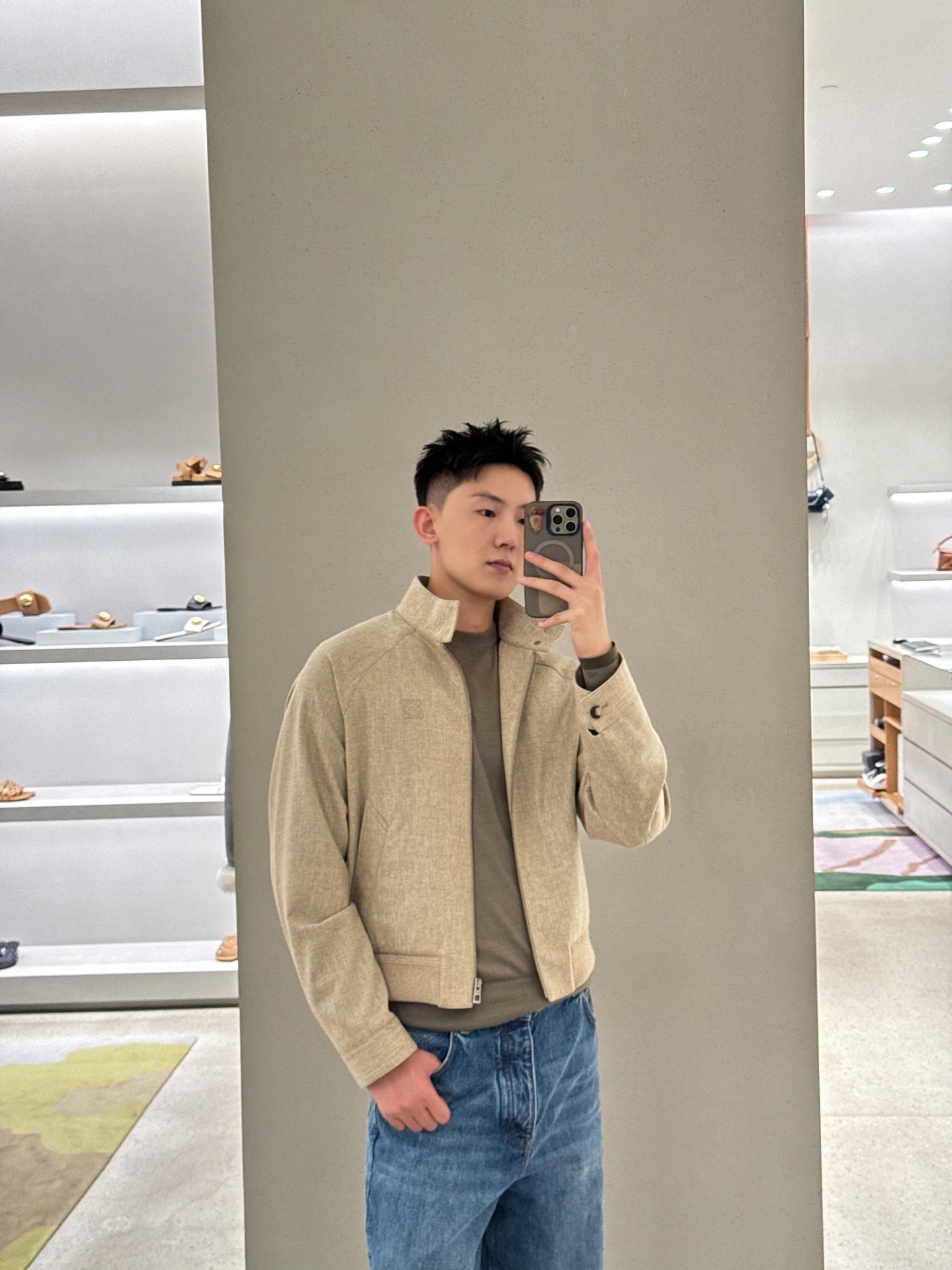 주말QZ / 로에베 울 소재 지퍼 자켓