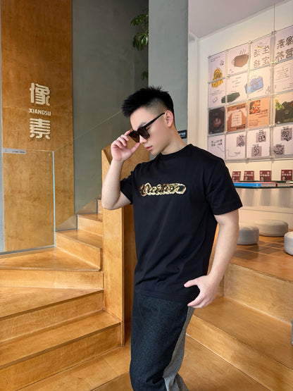 주말QZ / 루이비통 스팽글 장식 라운드넥 티셔츠