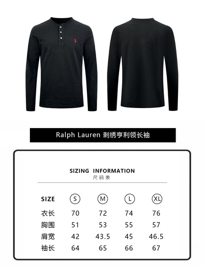 주말QZ / 랄프 로렌 자수 긴팔 티셔츠