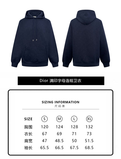 주말QZ / 디올 전체 프린트 레터링 후드티