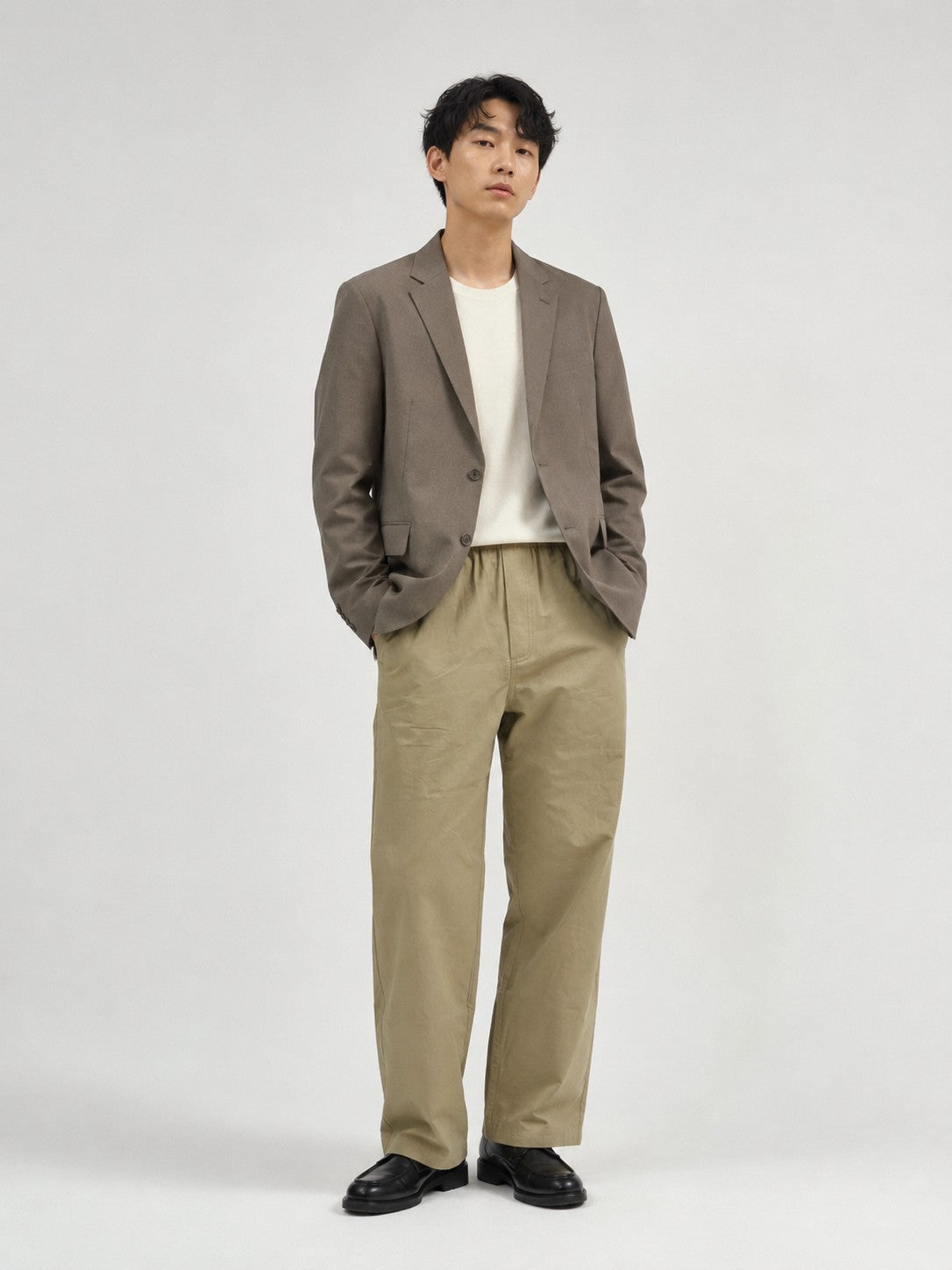 주말QZ / 프라다 레터링 태그 린넨 혼방 긴바지