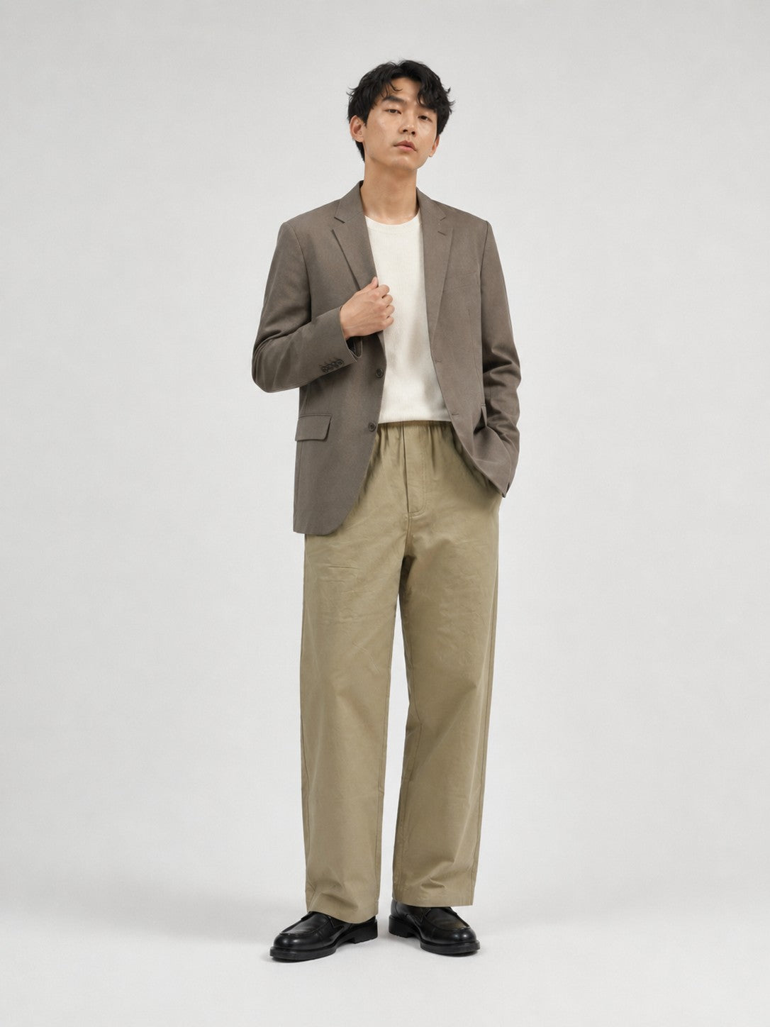 주말QZ / 프라다 레터링 태그 린넨 혼방 긴바지
