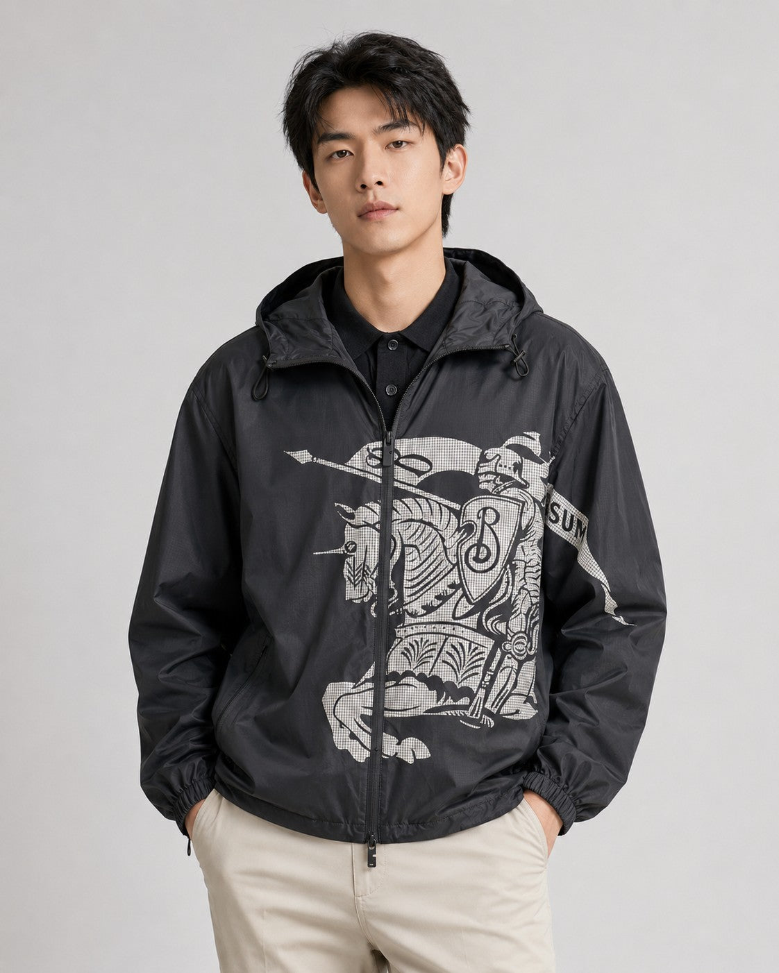 주말QZ / 버버리 라이딩 나이트 로고 나일론 자켓