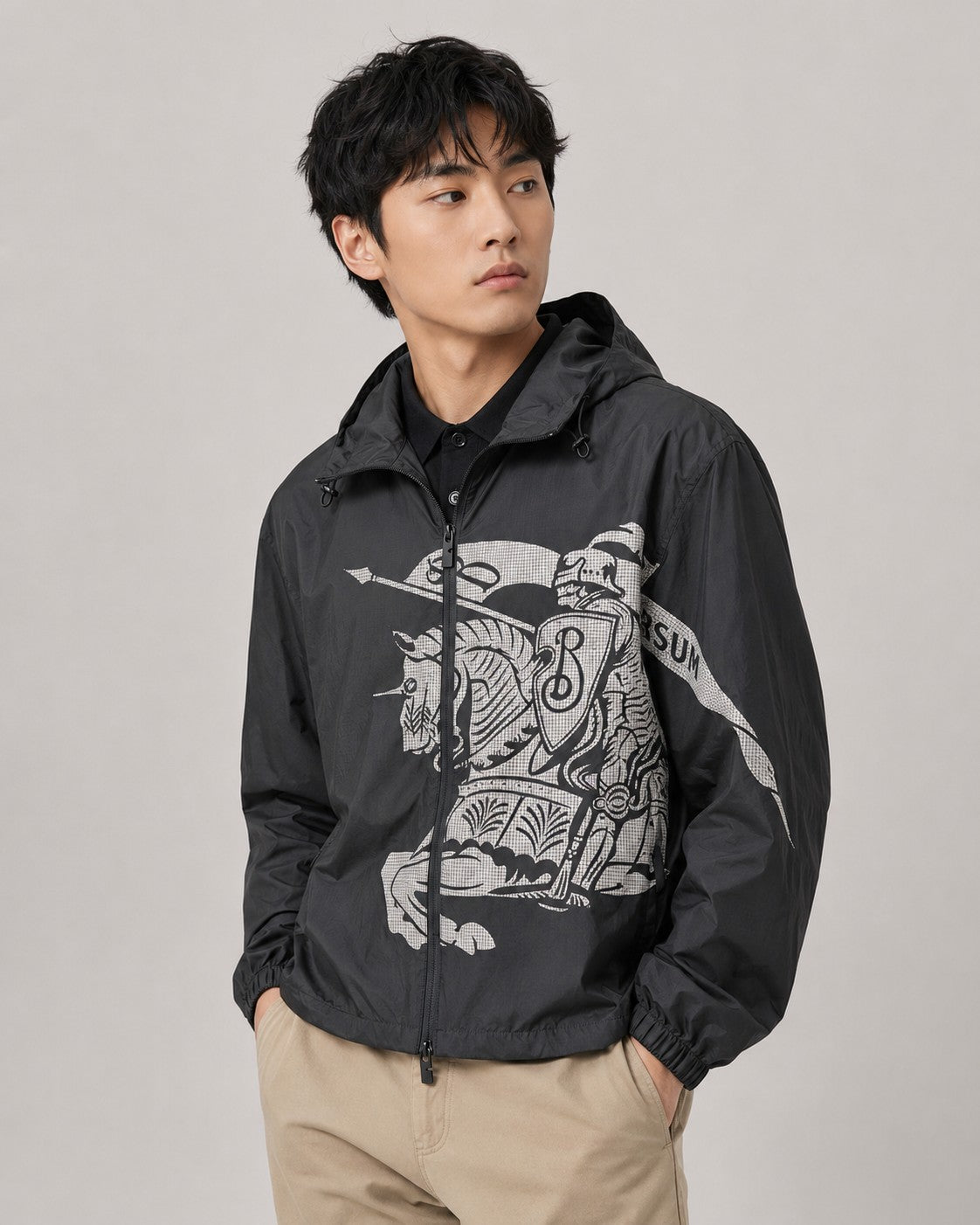 주말QZ / 버버리 라이딩 나이트 로고 나일론 자켓