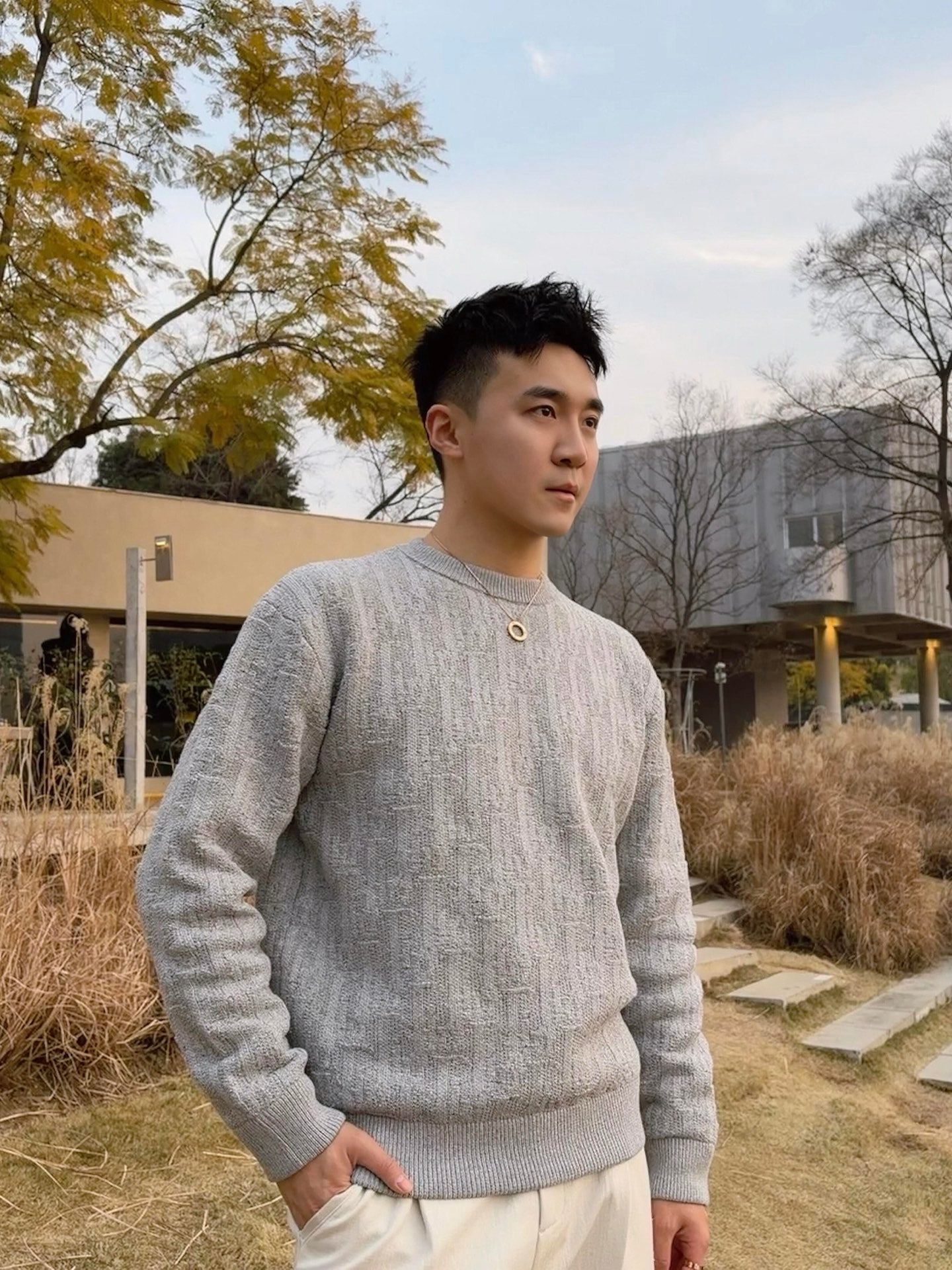 주말QZ / 디올 자카드 니트