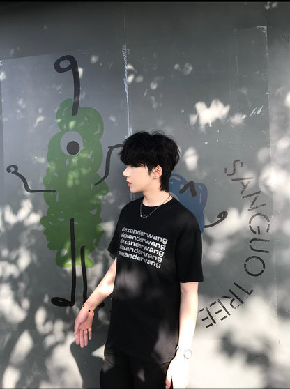 주말QZ / 알렉산더 왕 스톤 핫픽스 반팔 티셔츠