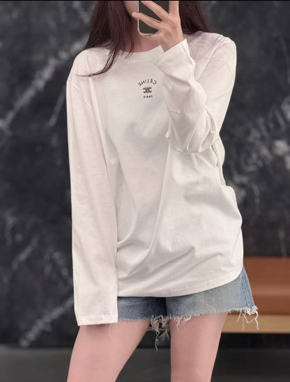 주말QZ / 셀린느 자수 긴팔 티셔츠
