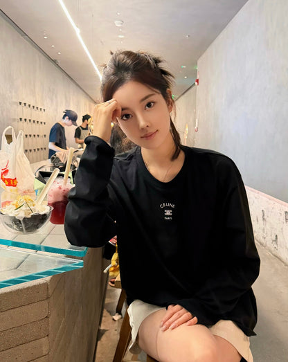 주말QZ / 셀린느 자수 긴팔 티셔츠