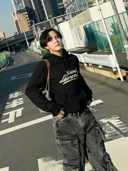 주말QZ / 생로랑 프린트 후드집업