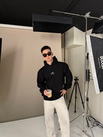 주말QZ / 발렌시아가 프린트 후드 맨투맨