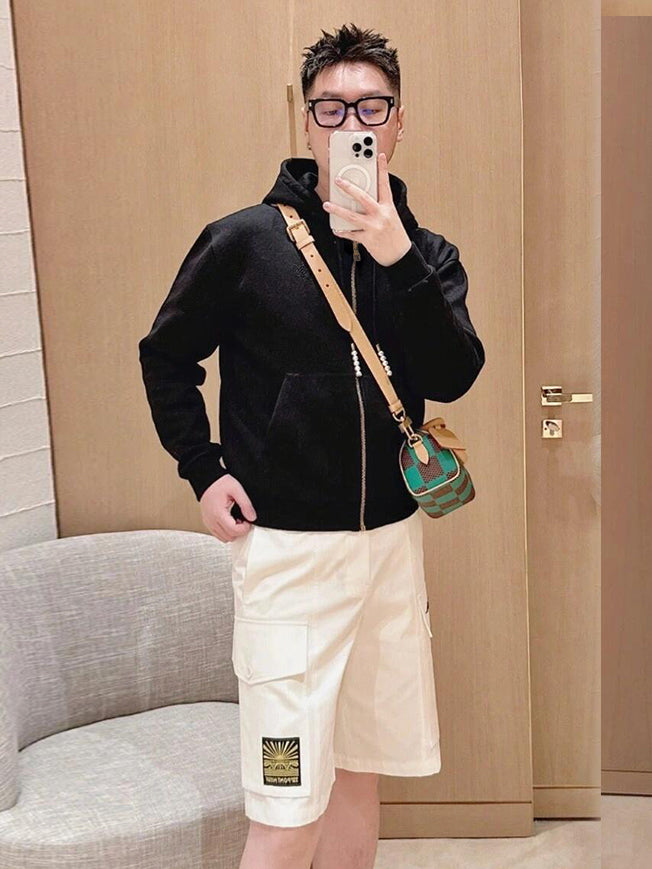 주말QZ / 루이비통 자수 지퍼 니트 후디