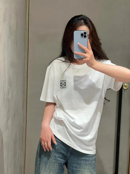 주말QZ / 로에베 자수 라운드넥 티셔츠