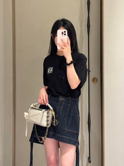 주말QZ / 로에베 자수 라운드넥 티셔츠