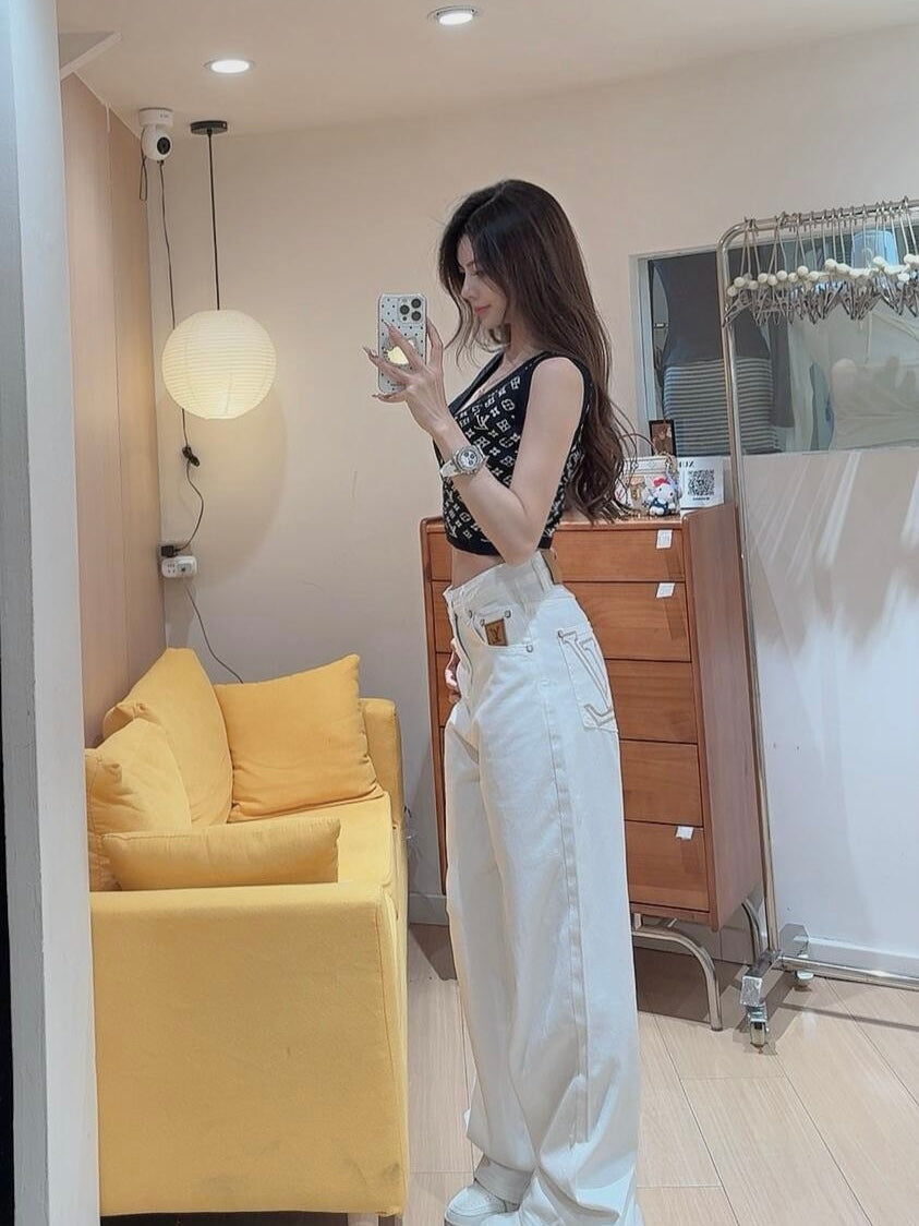 주말QZ / 루이비통 자수 청바지