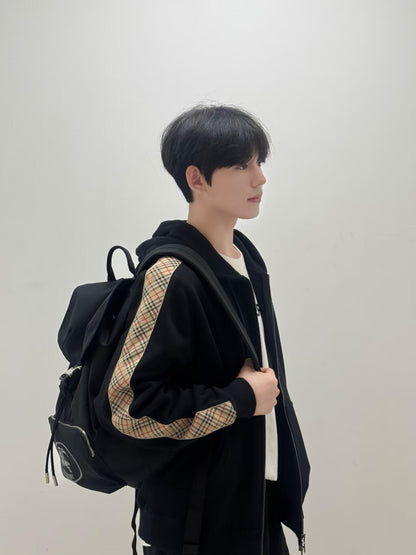 주말QZ / 버버리 자수 체크 후디