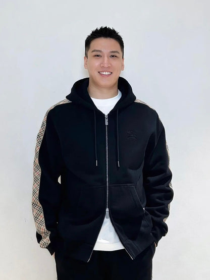 주말QZ / 버버리 자수 체크 후디
