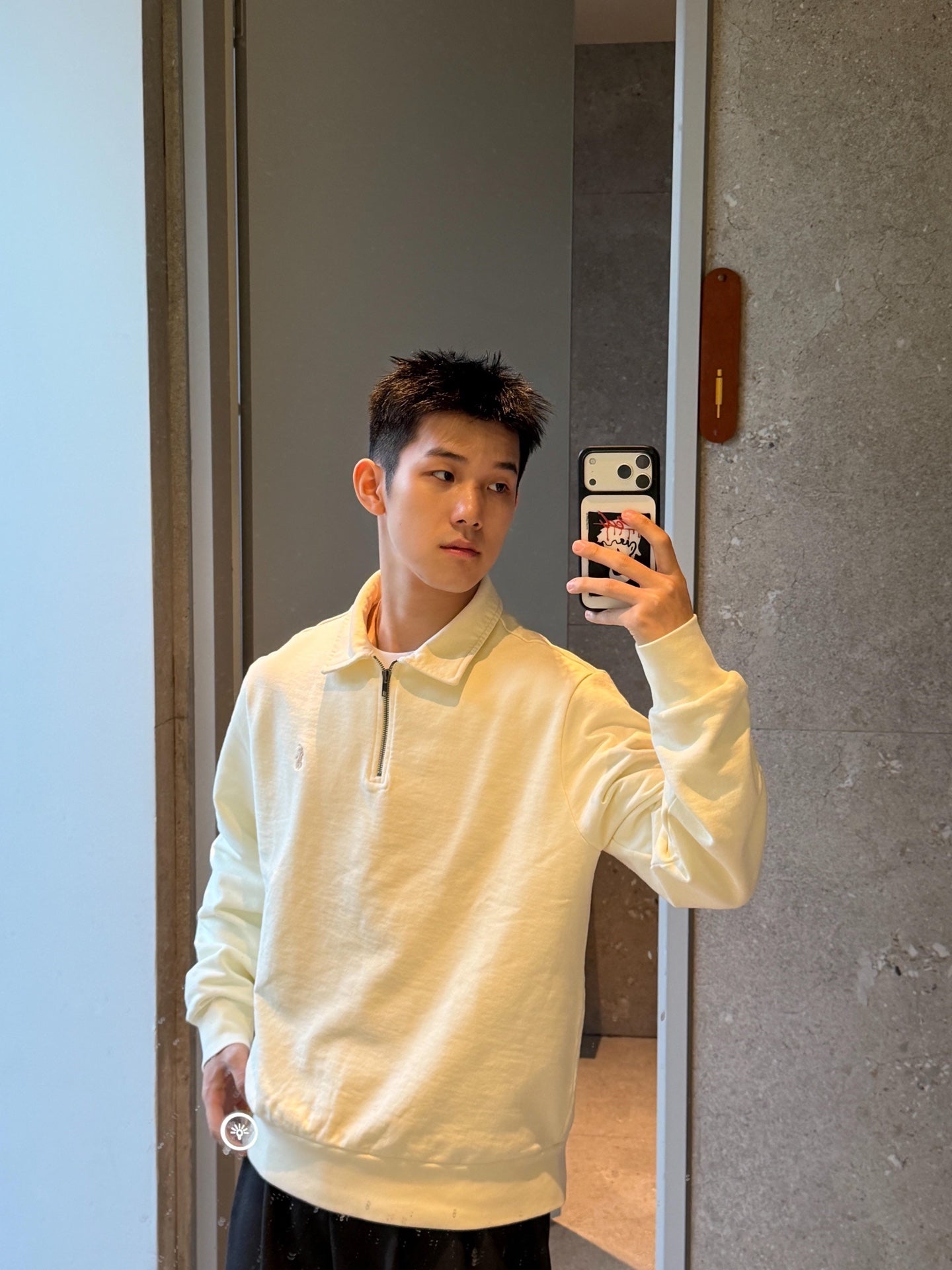 주말QZ / 랄프 로렌 자수 반지퍼 스웨트셔츠