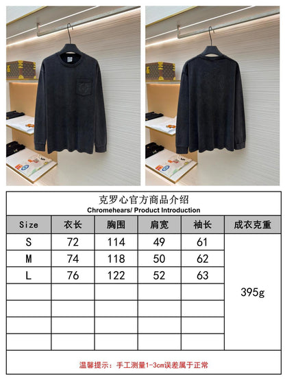 주말QZ / 크롬하츠 워싱 처리 긴팔 티셔츠