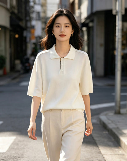 주말QZ / 버버리 울 체크 반팔 폴로셔츠