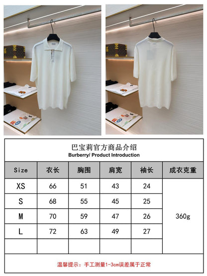 주말QZ / 버버리 울 체크 반팔 폴로셔츠