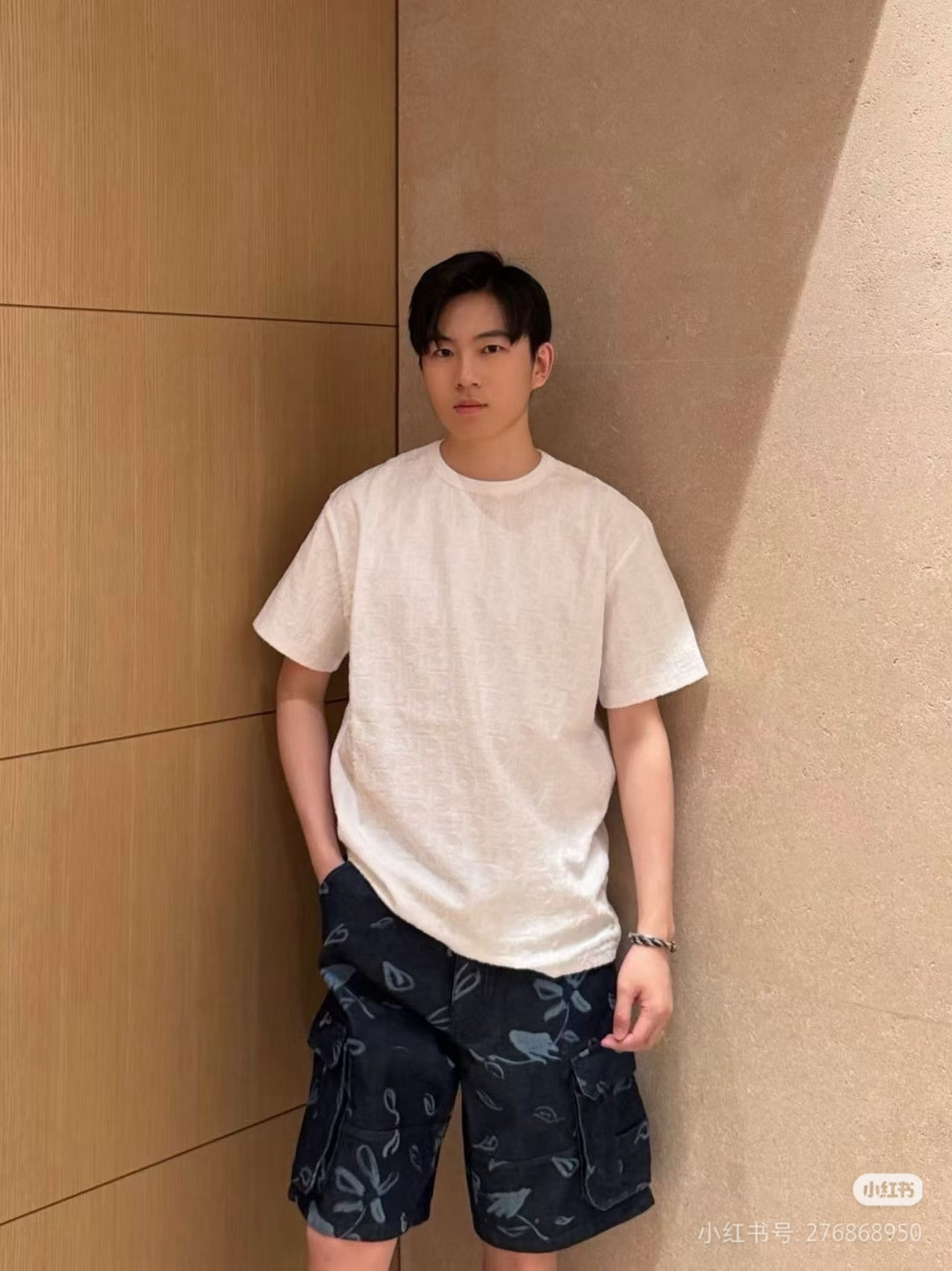 주말QZ / 디올 자카드 데님 쇼츠