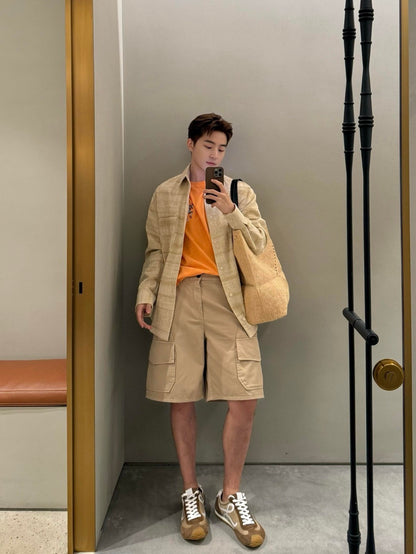 주말QZ / 로에베 자수 데님 셔츠