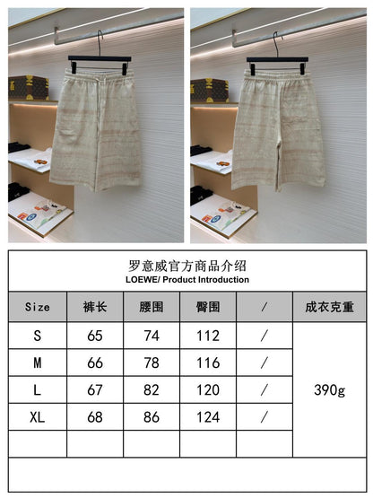주말QZ / 로에베 자수 데님 쇼츠