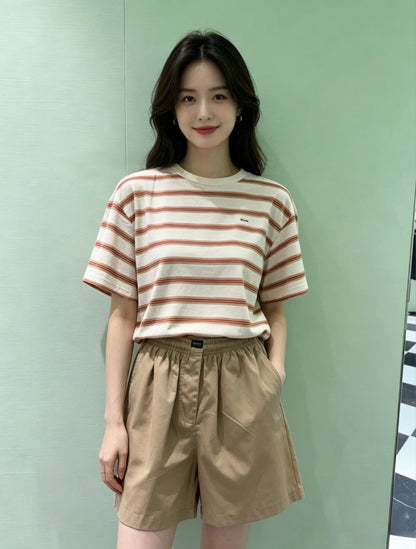 주말QZ / 프라다 스트라이프 반팔 티셔츠
