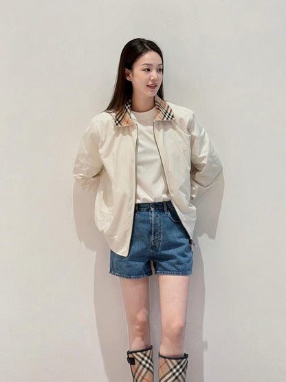 주말QZ / 버버리 체크 자수 자켓