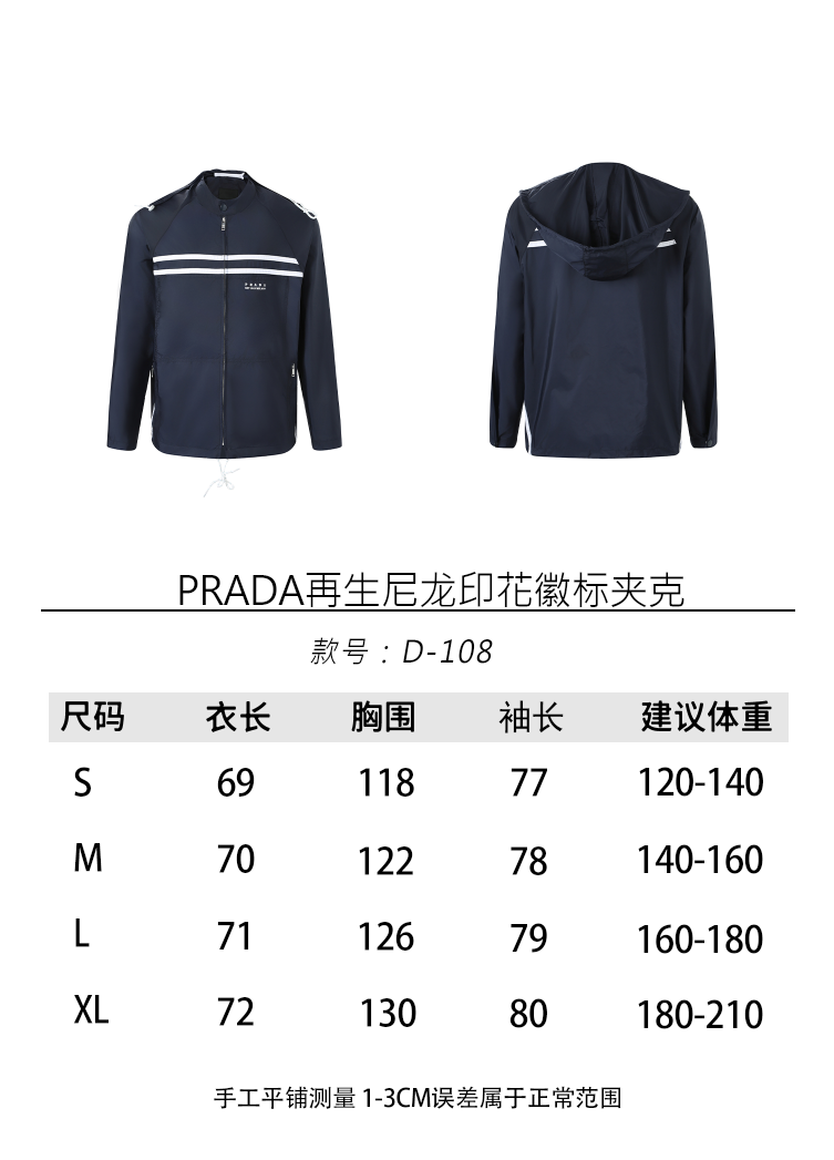 주말QZ / 프라다 나일론 프린트 로고 자켓