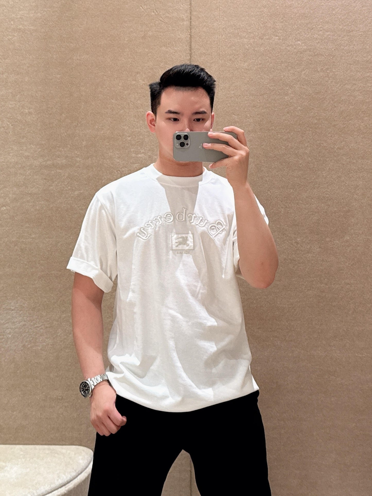 주말QZ / 버버리 면 반팔 티셔츠
